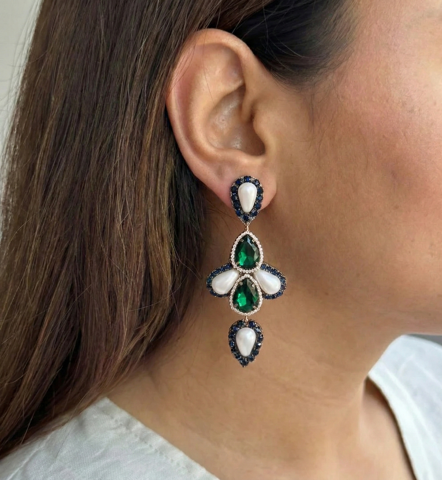 Emerald Drop Luxury Earrings