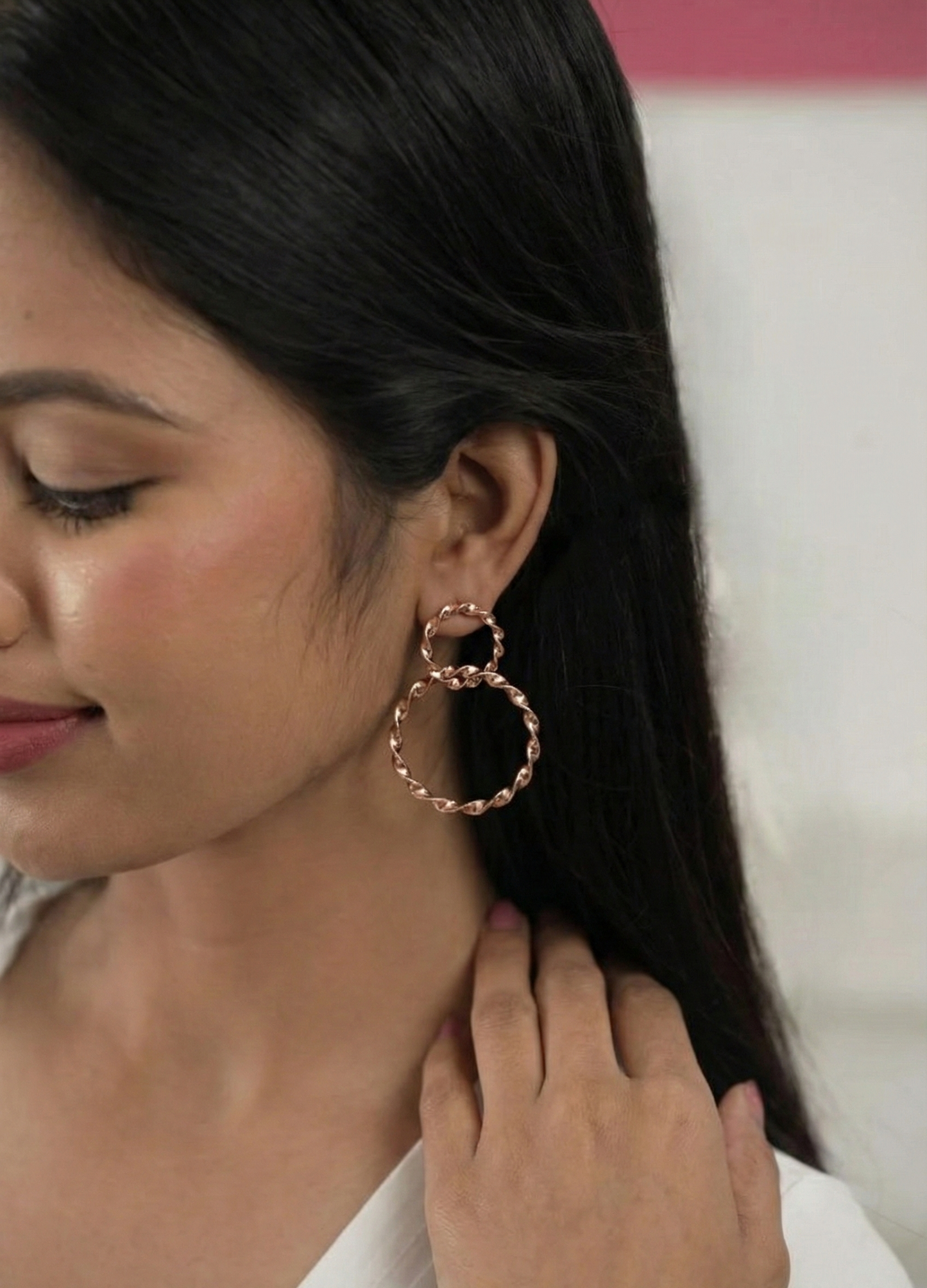 Spiral Glow Drop Earrings