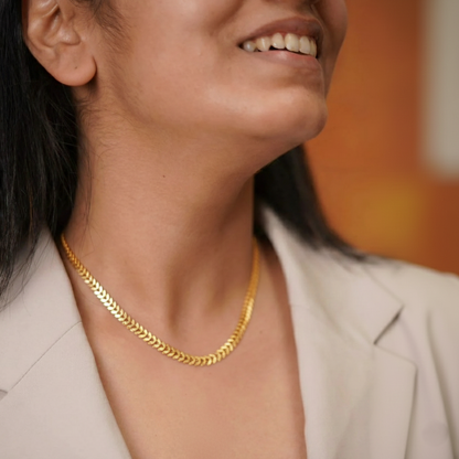 Luxe Fishbone Link Necklace