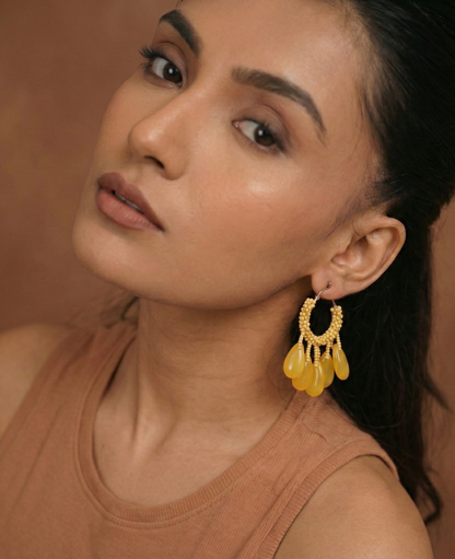 Sunshine Drop Hoop Earrings