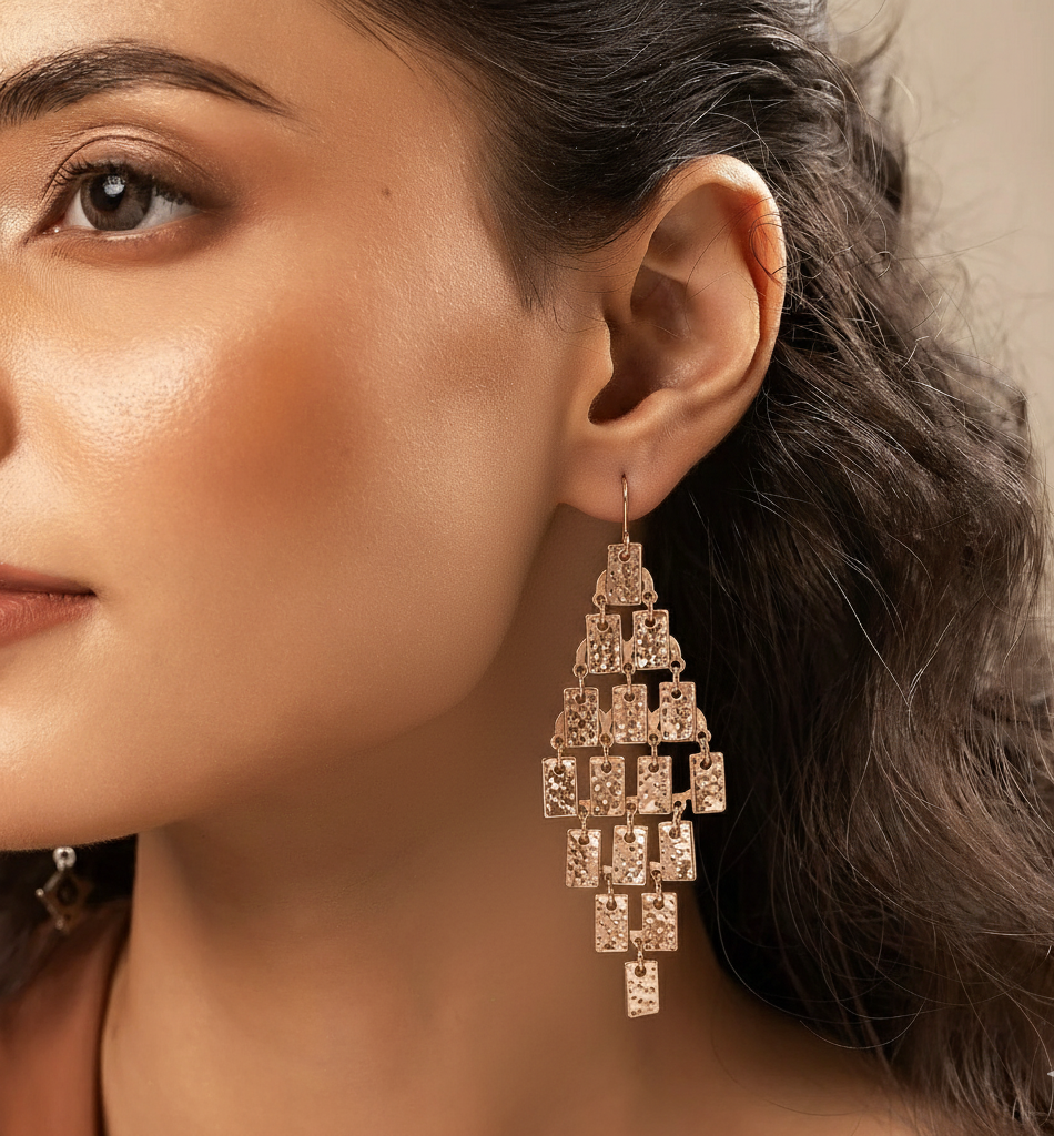 Luxe Layered Tile Earrings