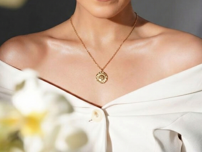 Sunshine Coin Charm Necklace